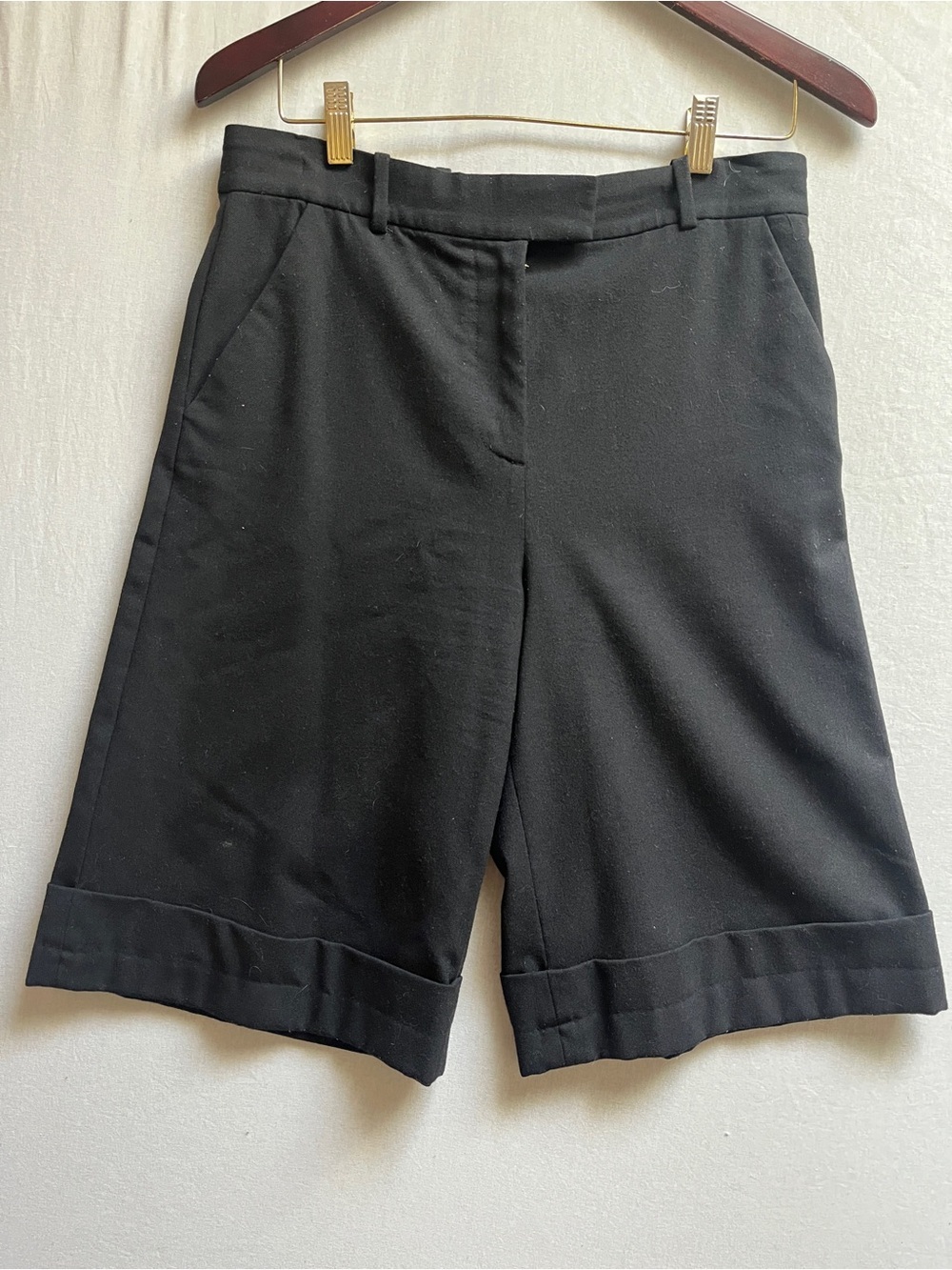 COS Wool Blend Tailored Cuffed Bermuda Shorts 6